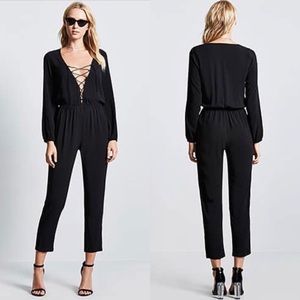 Plunging Neck Jumpsuit/Romper